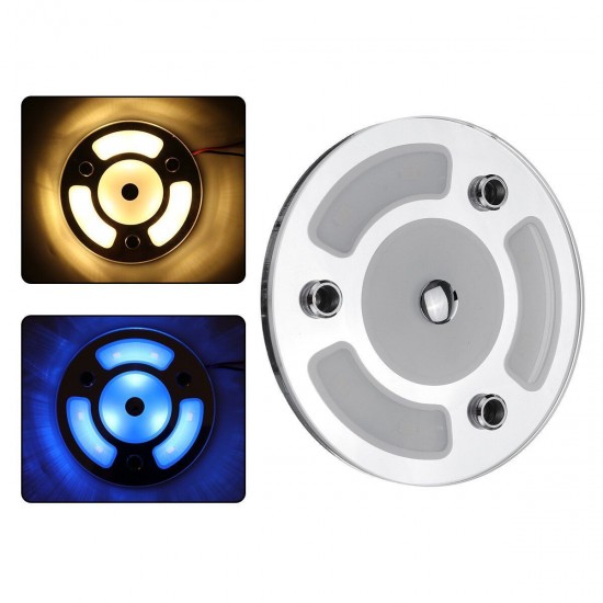 100mm Dimmable LED Reading Light Touch Dimmer Switch Blue+Warm White Day Night Car Roof Lamp for Caravan 10-30V 100mm Dimmable LED Reading Light Touch Dimmer Switch Blue+Warm White Day Night Car Roof Lamp for Caravan 10-30V