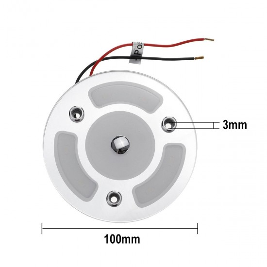 100mm Dimmable LED Reading Light Touch Dimmer Switch Blue+Warm White Day Night Car Roof Lamp for Caravan 10-30V