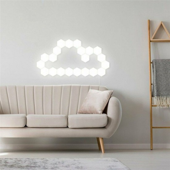 10PCS DIY Quantum LED Hexagonal Lamps Touch Magnetic Sensitive Wall Night Light AC110-240V 10PCS DIY Quantum LED Hexagonal Lamps Touch Magnetic Sensitive Wall Night Light AC110-240V