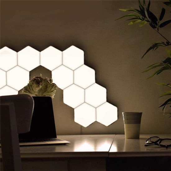 10PCS DIY Quantum LED Hexagonal Lamps Touch Magnetic Sensitive Wall Night Light AC110-240V 10PCS DIY Quantum LED Hexagonal Lamps Touch Magnetic Sensitive Wall Night Light AC110-240V