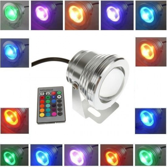 10W 12v Underwater RGB Waterproof LED Pool Light With Remote Control 10W 12v Underwater RGB Waterproof LED Pool Light With Remote Control