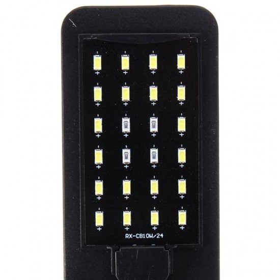 10W 24 LED Aquarium Lamp Fish Tank Water Plant Clip Light AC220V