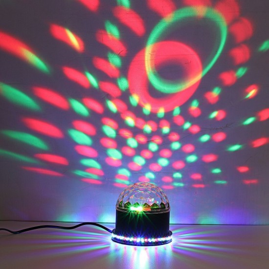 10W Colorful RGB LED Crystal Ball Effect Stage Light Lamp Disco Party US / EU Plug