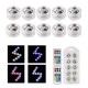 10pcs Colorful Remote LED Submersible Candle Light Waterproof Table Lamp for Wedding Party Chirstmas