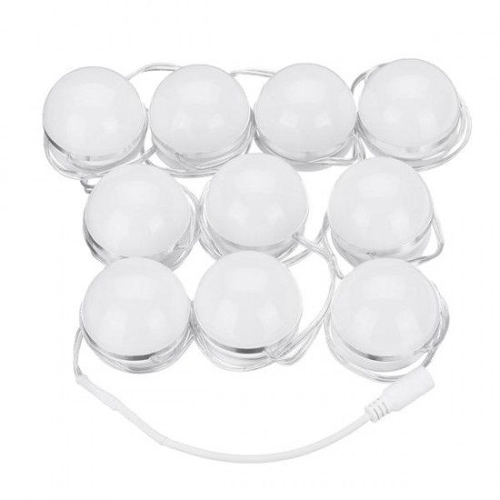 10pcs Vanity LED Mirror Dimmable Light Bulbs kit Cosmetic Makeup Hollywood Style