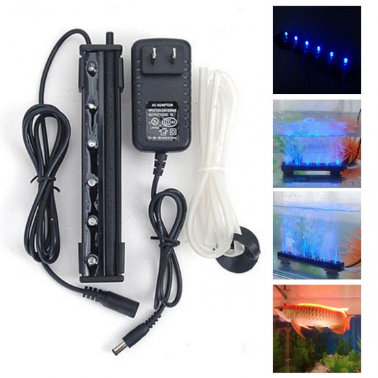 12V 1.2W 6 LED Blue Air Bubble Light Under Water Submersible Aquarium Fish Tank Lamp Decor 12V 1.2W 6 LED Blue Air Bubble Light Under Water Submersible Aquarium Fish Tank Lamp Decor