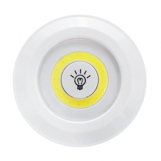 1/3/6pcs LED Wireless Stick On LED Tap Light Bright Remote Battery Cabinet Closet Night Lamp