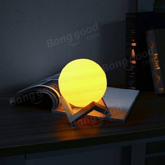 13cm 3D Jupiter Lamp USB Rechargeable Touch Sensor Color Changing LED Night Light Gift DC5V