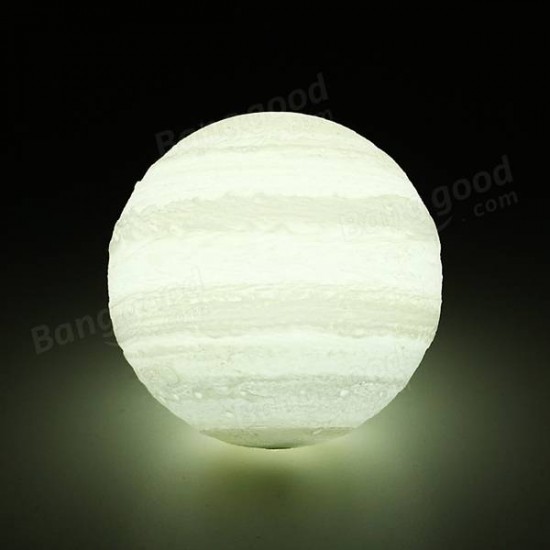 13cm 3D Jupiter Lamp USB Rechargeable Touch Sensor Color Changing LED Night Light Gift DC5V