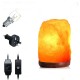 14 X 10CM Natural Himalayan Ionic Air Purifier Crystal Salt Lamp Table Night Light