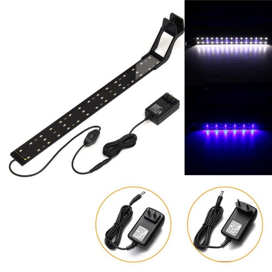 14W 53cm Blue & White LED Adjustable Aquarium Fish Tank Lamp Super Slim Clip On Light 14W 53cm Blue & White LED Adjustable Aquarium Fish Tank Lamp Super Slim Clip On Light