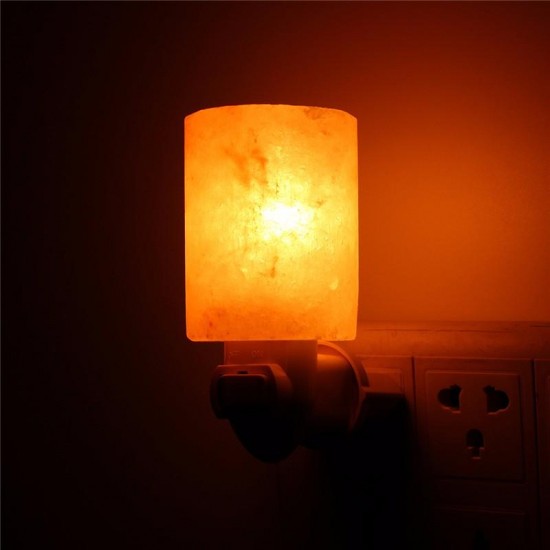 15W Mini Hand Carved Natural Crystal Himalayan Salt Lamp Night Light