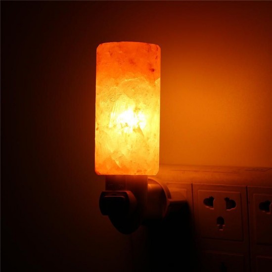 15W Natural Crystal Long Himalayan Glow Hand Carved Crystal Salt Night Lamp Wall Light