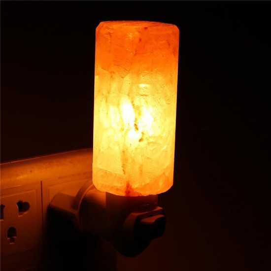 15W Natural Crystal Long Himalayan Glow Hand Carved Crystal Salt Night Lamp Wall Light