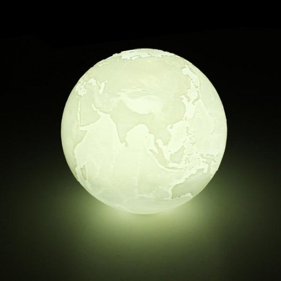 15cm 3D Earth Lamp USB Rechargeable Touch Sensor Color Changing LED Night Light Gift DC5V