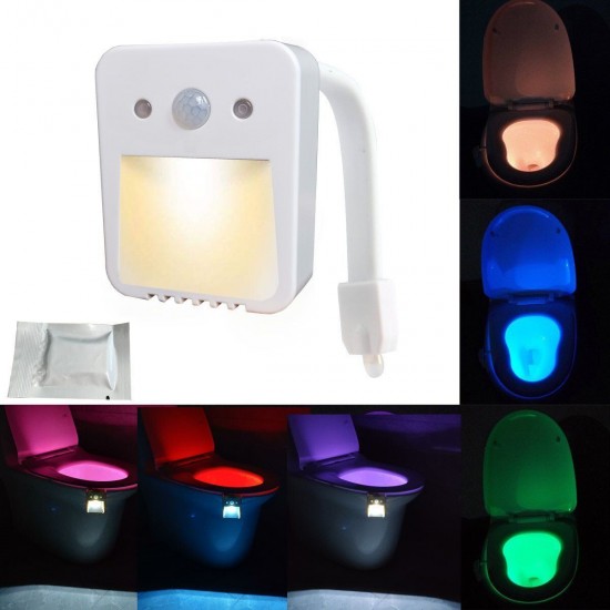 16 Colors LED Induction Toilet Light With Aromatherapy Toilet Sensor Night Light Decor