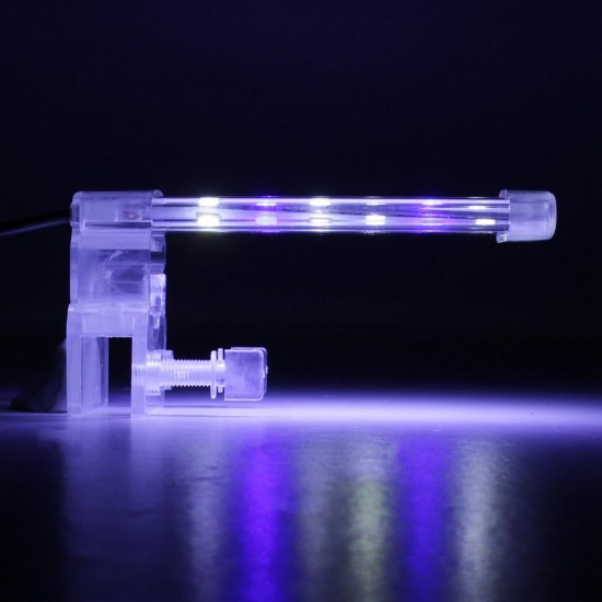 16CM Crystal LED Aquarium Light Clip on Plant Grow Fish Tank Lighting Lamp AC220V