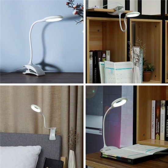 17W LED Desk Lamp Flexible Table Light USB Charging No-Flicker Reading Studying