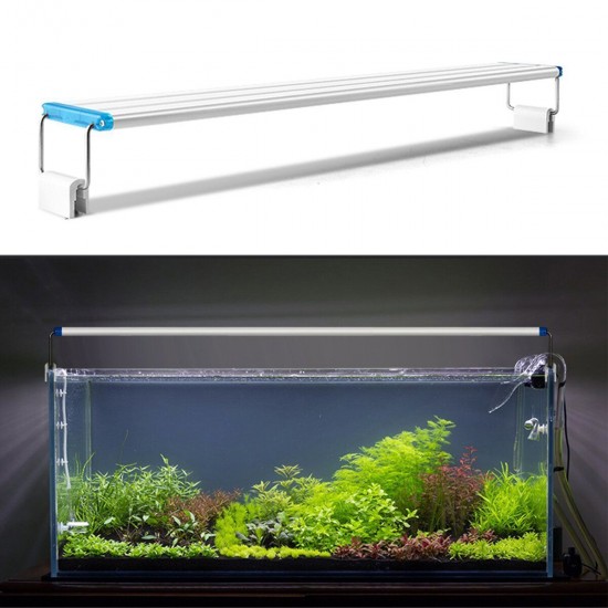 18-48CM Fish Tank Lamp Aquarium LED Lighting With Extendable Brackets White And Blue LEDs Fits for Aquarium