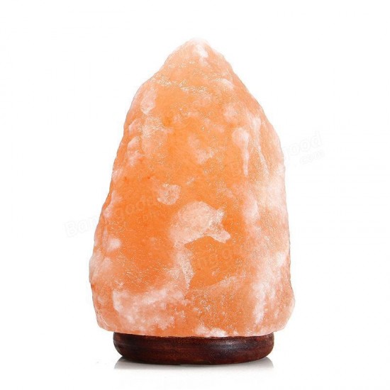 18 X 12CM Natural Himalayan Ionic Air Purifier Crystal Salt Lamp Table Night Light