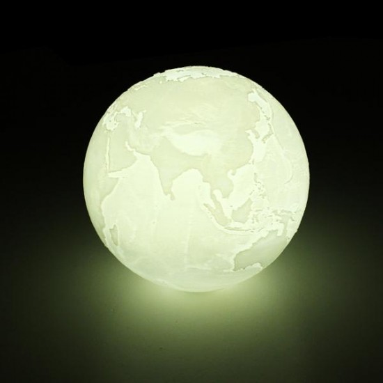 18cm 3D Earth Lamp USB Rechargeable Touch Sensor Color Changing LED Night Light Gift DC5V