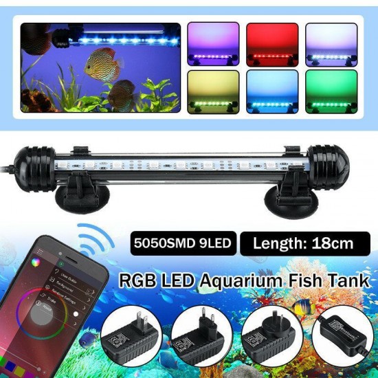18cm 5050SMD 9LED Aquarium Fish Tank RGB Light Submersible Waterproof Bar Strip Lamp 18cm 5050SMD 9LED Aquarium Fish Tank RGB Light Submersible Waterproof Bar Strip Lamp