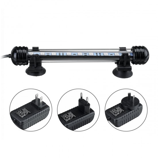 18cm 5050SMD 9LED Aquarium Fish Tank RGB Light Submersible Waterproof Bar Strip Lamp