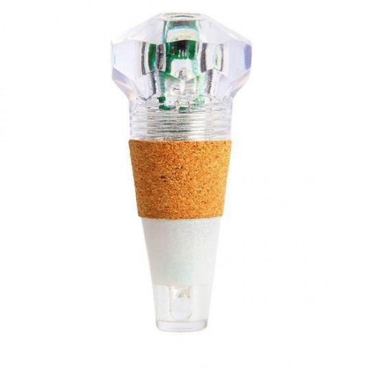 1W Colorful LED Diamond Shape Wine Bottle Cap Cork Light USB Rechargeable Home Party Decor