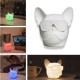 1W LED RGB Bulldog Night Light USB Rechargeable Tap Control Silicone Nursery Lamp Kids Home Decor