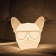 1W LED RGB Bulldog Night Light USB Rechargeable Tap Control Silicone Nursery Lamp Kids Home Decor