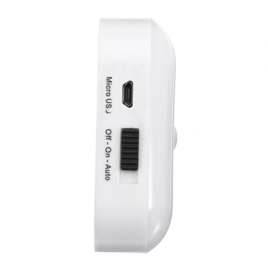 1W USB Rechargeable 8 LED PIR Motion Sensor Night Light Warm White/White Cabinet Closet Lamp