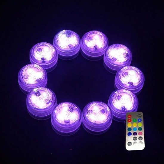 1X 10X Remote Control Submersible LED Candle Tea Light Waterproof RGB Table Lamp Decoration 1X 10X Remote Control Submersible LED Candle Tea Light Waterproof RGB Table Lamp Decoration