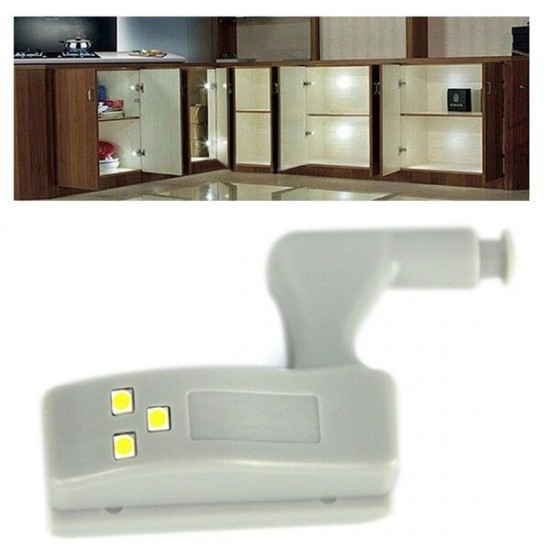 1X 3X 5X 10X Battery Powered Hinge LED Night Light For Kitchen Bedroom Cabinet Cupboard Closet