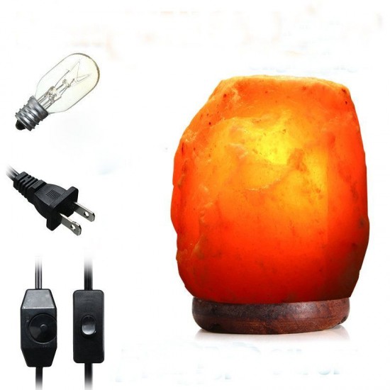 20 X 16CM Natural Himalayan Ionic Air Purifier Crystal Salt Lamp Table Night Light