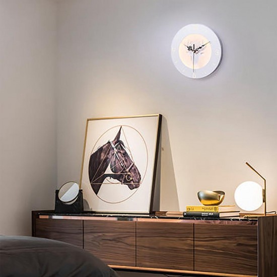 220V LED Nordic Deer Round Clock Night Light Wall Lamp Bedroom Living Room Decor 24CM 220V LED Nordic Deer Round Clock Night Light Wall Lamp Bedroom Living Room Decor 24CM