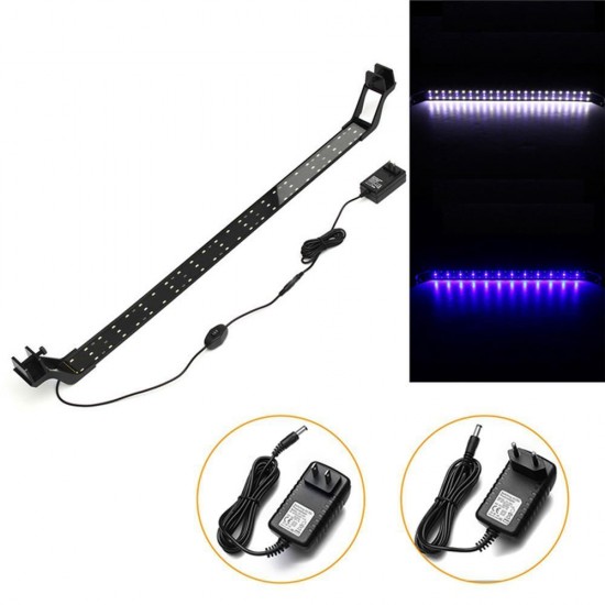 24W 85cm Blue & White LED Adjustable Aquarium Fish Tank Lamp Super Slim Clip On Light 24W 85cm Blue & White LED Adjustable Aquarium Fish Tank Lamp Super Slim Clip On Light