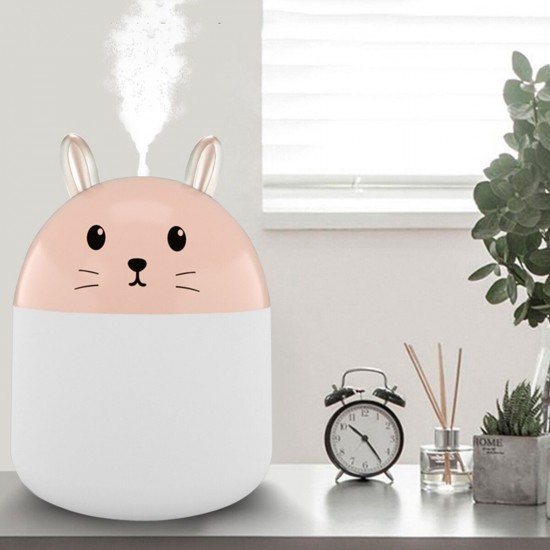 250ml LED Mini Humidifier USB NightLight Humidifier Aroma Essential Oil Diffuser