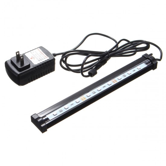 25CM RGB SMD5050 Rigid LED Strip Light Air Bubble Aquarium Fish Tank Lamp + Remote Control AC220V