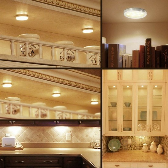 2.5W 6-In-1 LED Under Cabinet Light Ceiling Panel Down Slim Kitchen Cupboard Recessed Lamp DC12V