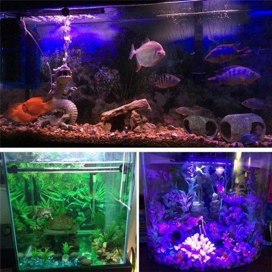 28cm RGB APP LED Aquarium Fish Tank Light Submersible Waterproof Bar Strip Lamp