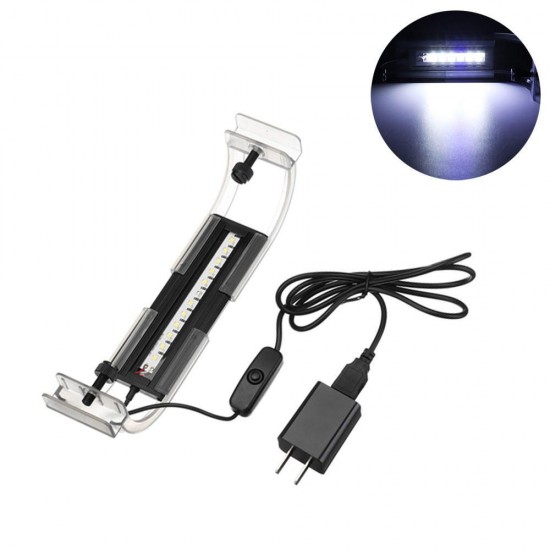 2W 13cm Adjustable 2835 LED Aquarium Fish Tank Super Slim Light Lamp Black 2W 13cm Adjustable 2835 LED Aquarium Fish Tank Super Slim Light Lamp Black