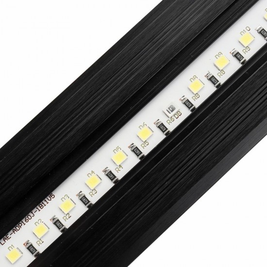 2W 13cm Adjustable 2835 LED Aquarium Fish Tank Super Slim Light Lamp Black