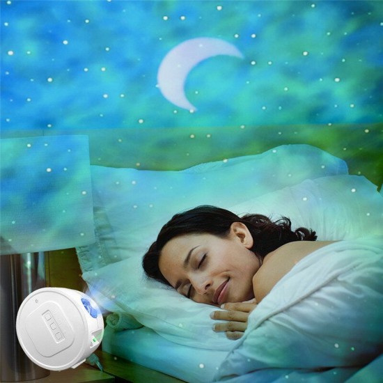 3 In 1 USB LED Galaxy Starry Night Light Sky Projector Ocean Wave Star Lamp