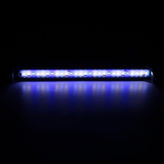 30cm 27 LED Fish Tank Aquarium Light White Blue Lamp Clip on Waterproof Bar AC110-240V