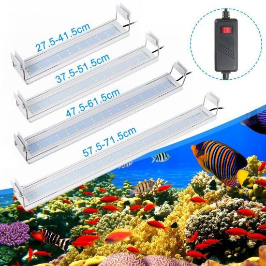 3/5/7/9W Fish Tank Light 220V LED Energy-Saving Blue+White Light Line Switch