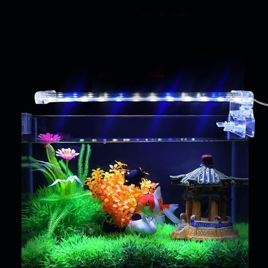 3/6/9/12W LED Aquarium Clip Light Fish Tank Aquatic Plant Lamp Decor 110-240V