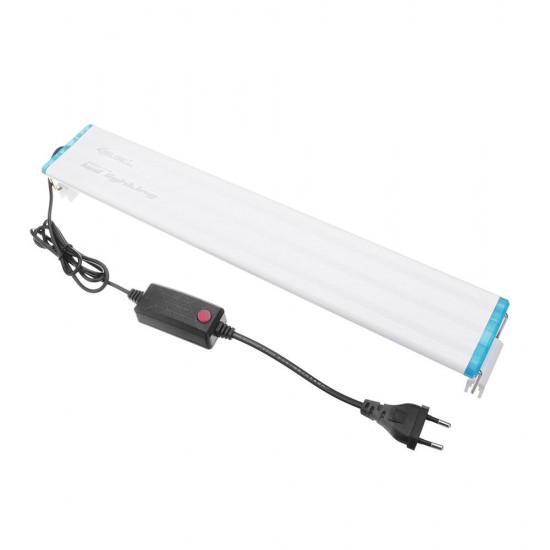 38.5CM Aluminum Adjustable LED Aquarium Light Fish Tank Panel Lamp Blue+White AC220V