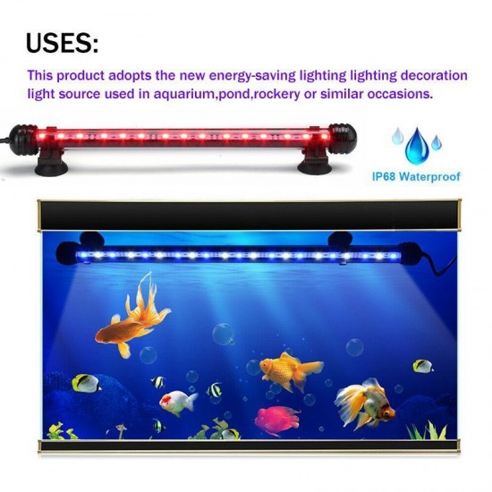 38cm bluetooth APP RGB LED Aquarium Fish Tank Lights Submersible Strip Bar Lamp 38cm bluetooth APP RGB LED Aquarium Fish Tank Lights Submersible Strip Bar Lamp