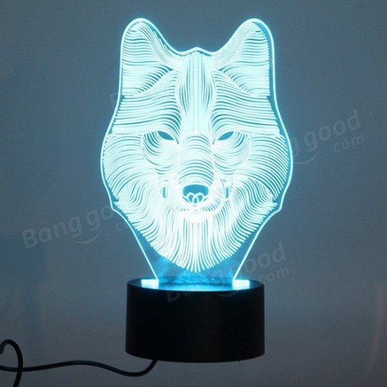 3D Animal Wolf Touch Control Table Lamp 7 Color Changing LED Night Light Home Decor 3D Animal Wolf Touch Control Table Lamp 7 Color Changing LED Night Light Home Decor