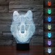 3D Animal Wolf Touch Control Table Lamp 7 Color Changing LED Night Light Home Decor 3D Animal Wolf Touch Control Table Lamp 7 Color Changing LED Night Light Home Decor